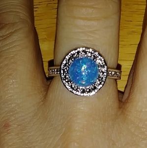925 SS AQUAMARINE RING